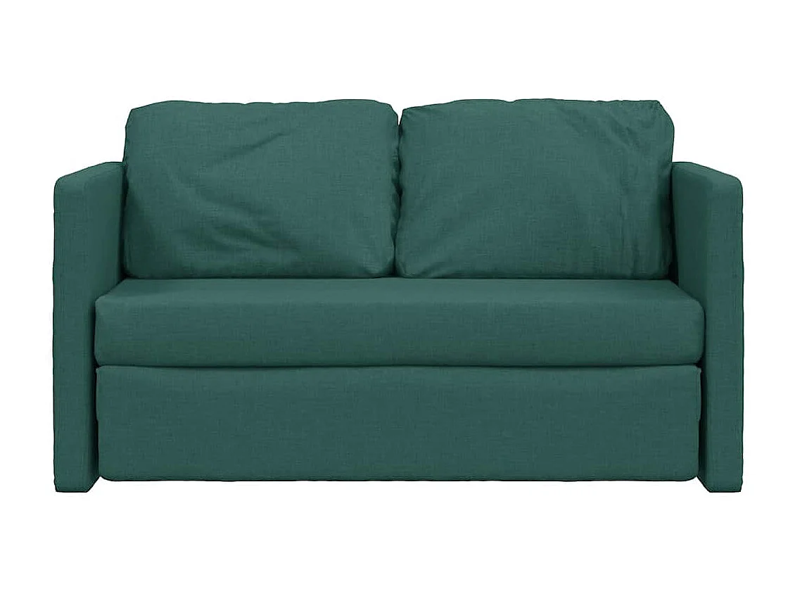 Canapé-lit 2 en 1 vert foncé 112x174x55 cm tissu