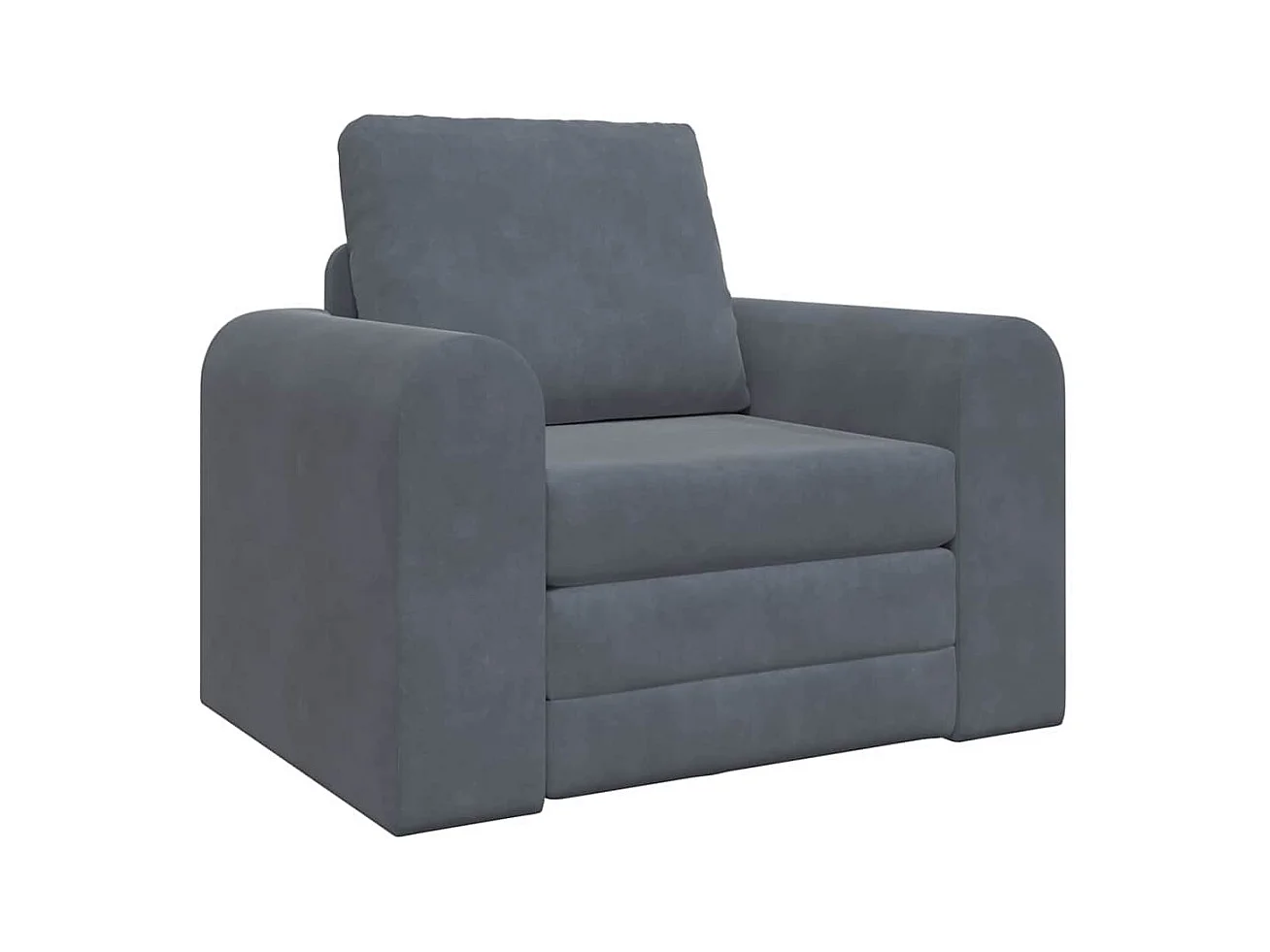 Divano letto grigio scuro 98 x 71 x 83 cm in velluto