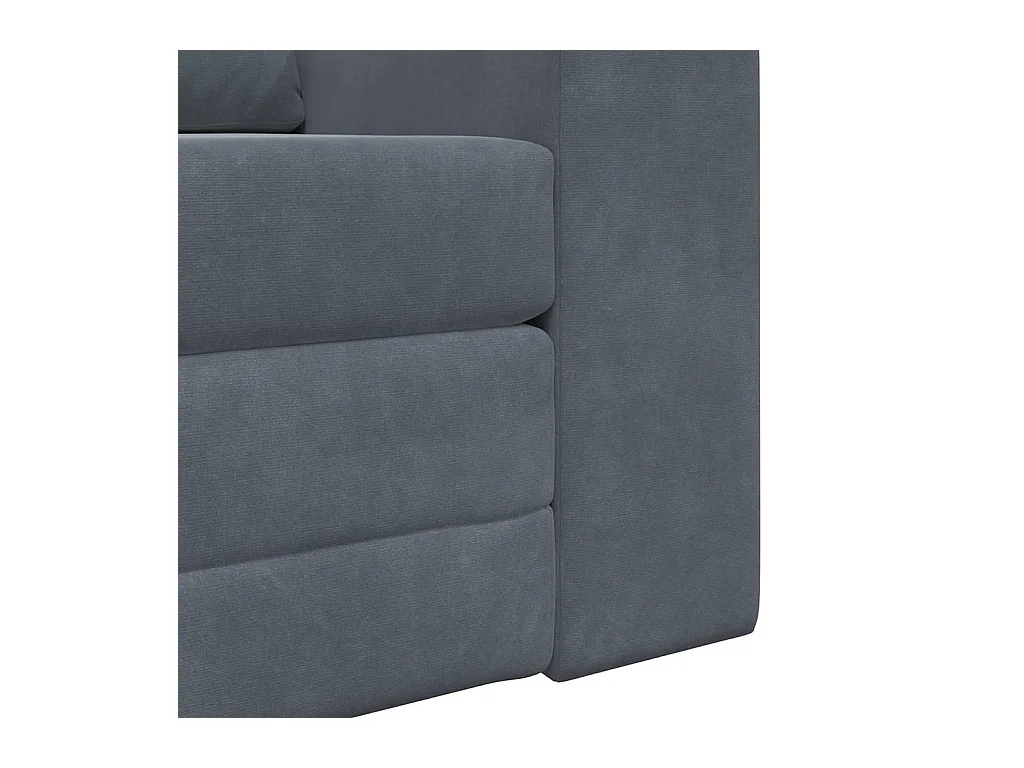 Divano letto grigio scuro 98 x 71 x 83 cm in velluto