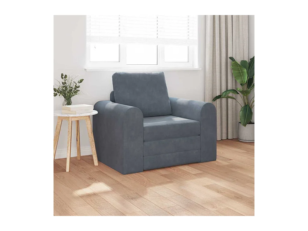 Canapé-Lit Gris foncé 98 x 71 x 83 cm Velours