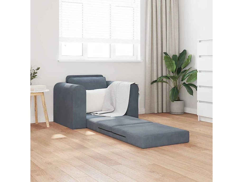 Canapé-Lit Gris foncé 98 x 71 x 83 cm Velours