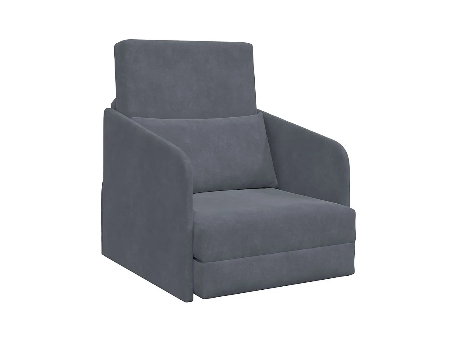 Dunkelgraues Schlafsofa 65 x 80 x 83 cm Samt