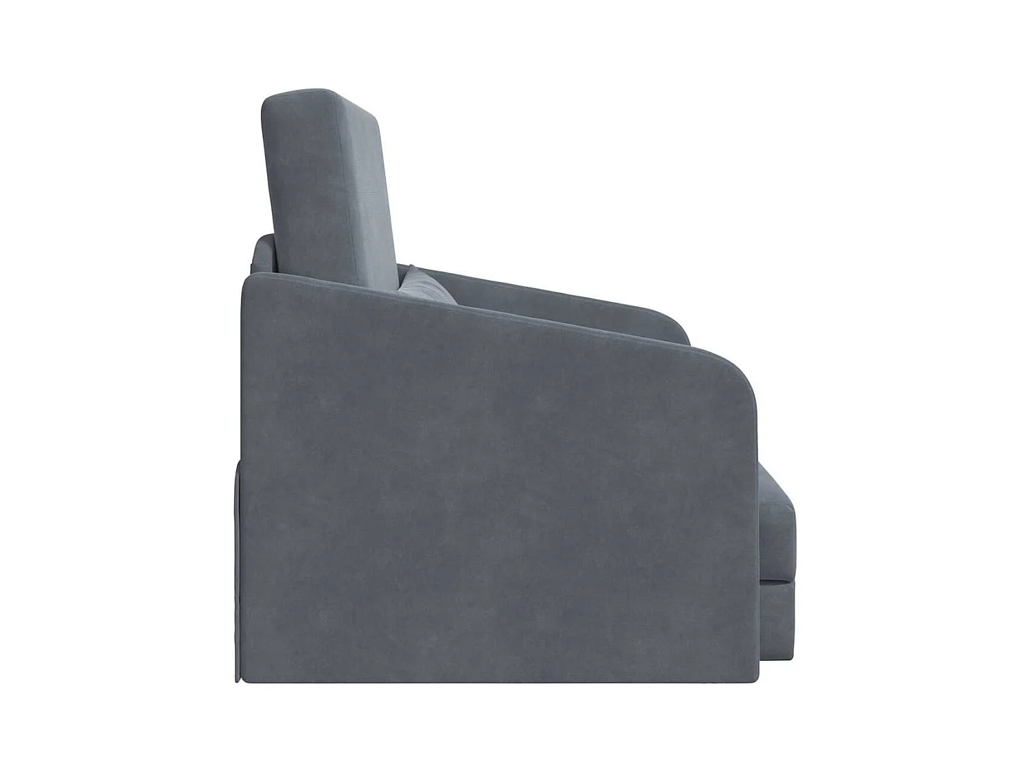 Dunkelgraues Schlafsofa 65 x 80 x 83 cm Samt