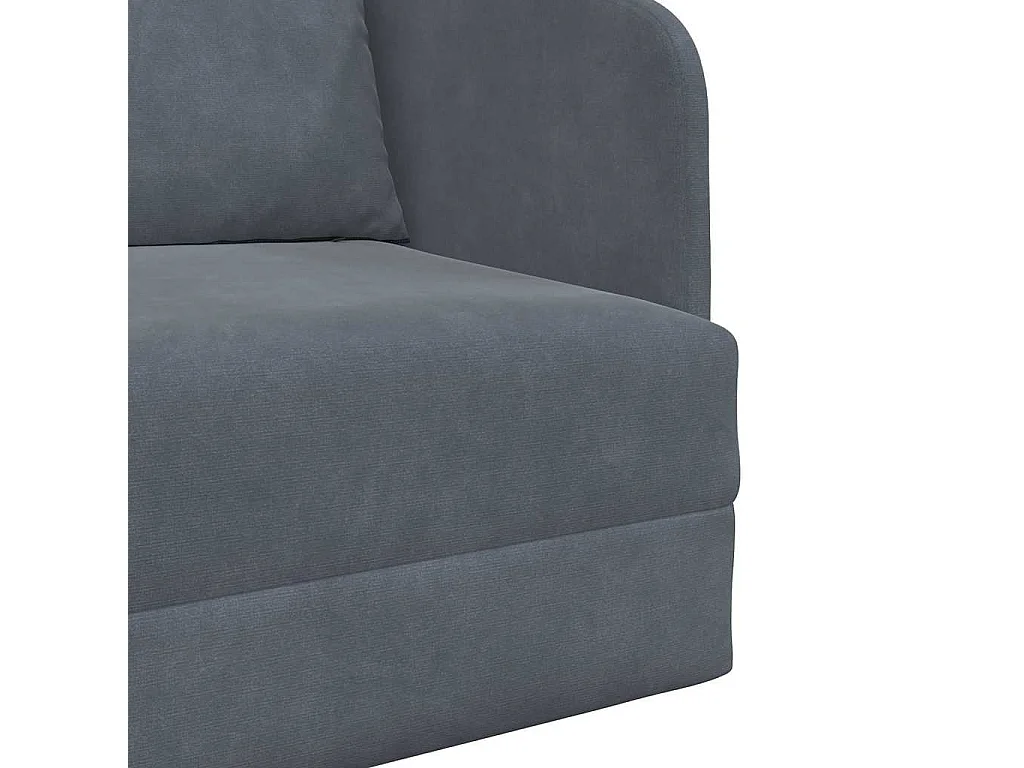 Dunkelgraues Schlafsofa 65 x 80 x 83 cm Samt