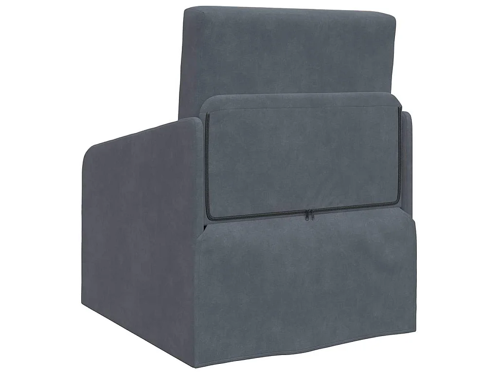 Canapé-Lit Gris foncé 65 x 80 x 83 cm Velours