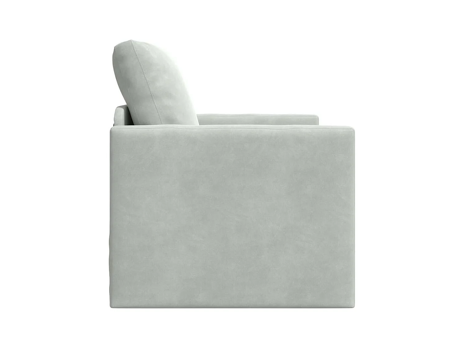 Divano letto con cuscino Grigio chiaro 74 x 77 x 81 cm Velluto