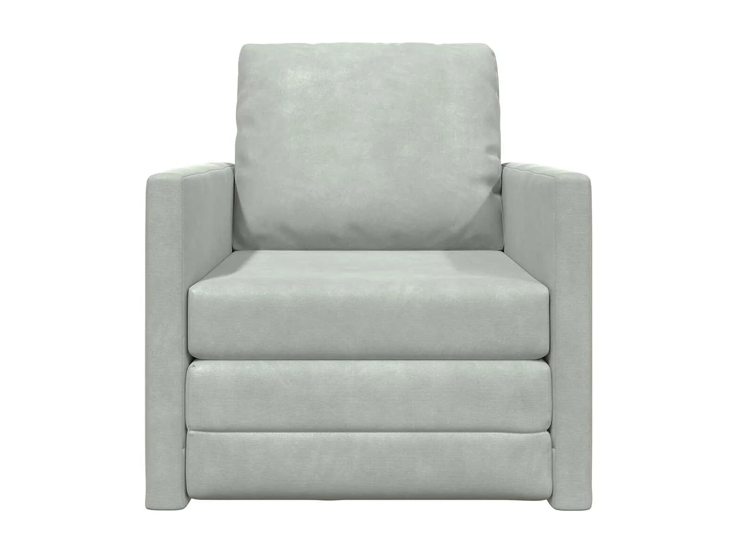 Canapé-lit avec coussin Gris clair 74 x 77 x 81 cm Velours