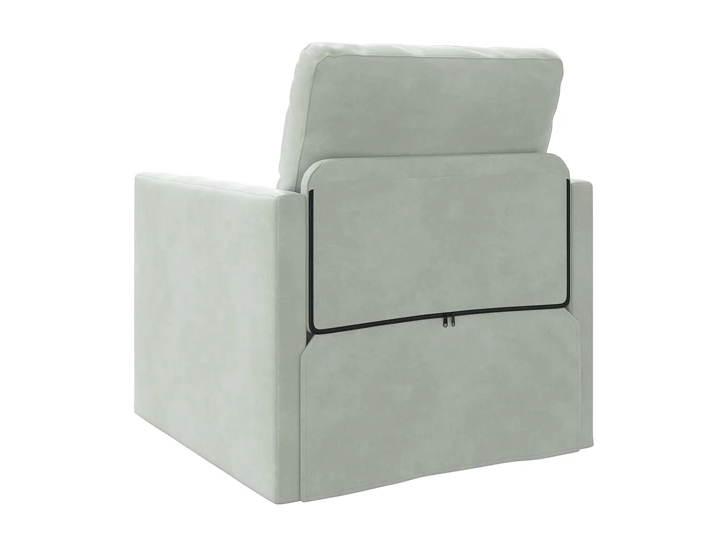 Canapé-lit avec coussin Gris clair 74 x 77 x 81 cm Velours