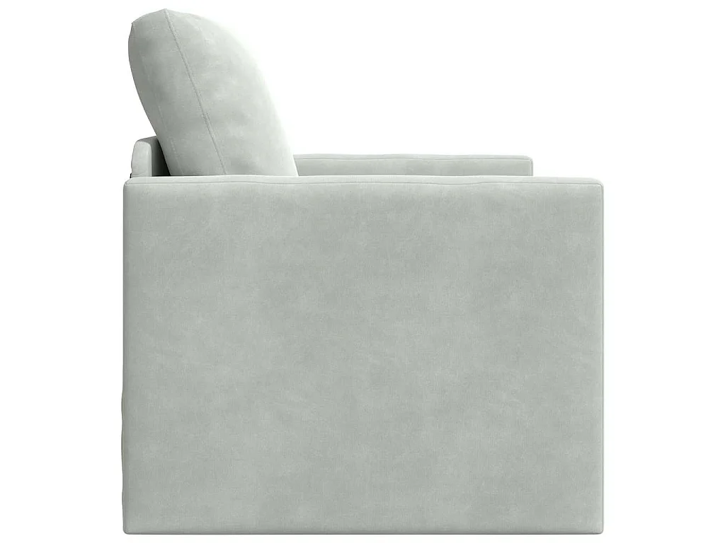 Canapé-lit avec coussin Gris clair 74 x 77 x 81 cm Velours