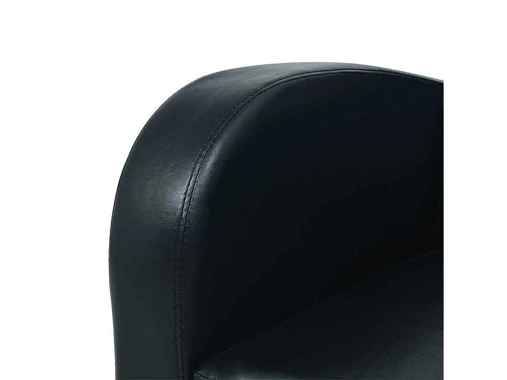 3-zits zwarte kunstleren bank