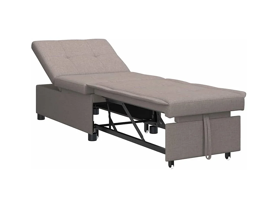 Canapé-Lit Taupe 194 x 67 x 37 cm tissu