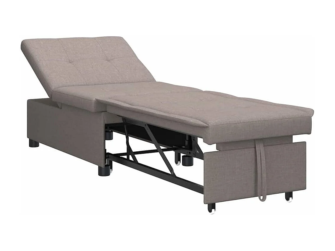 Canapé-Lit Taupe 194 x 67 x 37 cm tissu