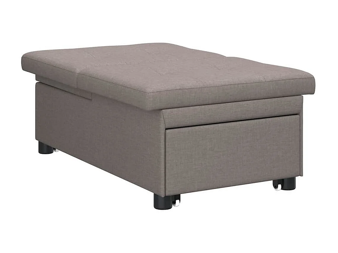 Canapé-Lit Taupe 194 x 67 x 37 cm tissu