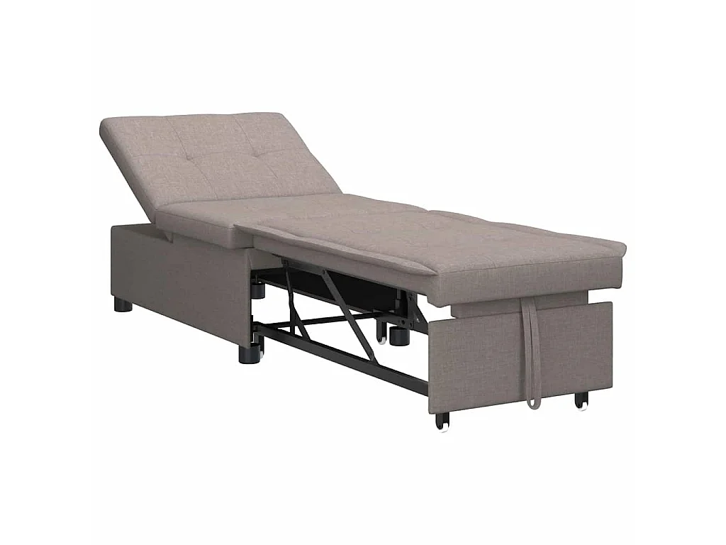 Canapé-Lit Taupe 194 x 67 x 37 cm tissu