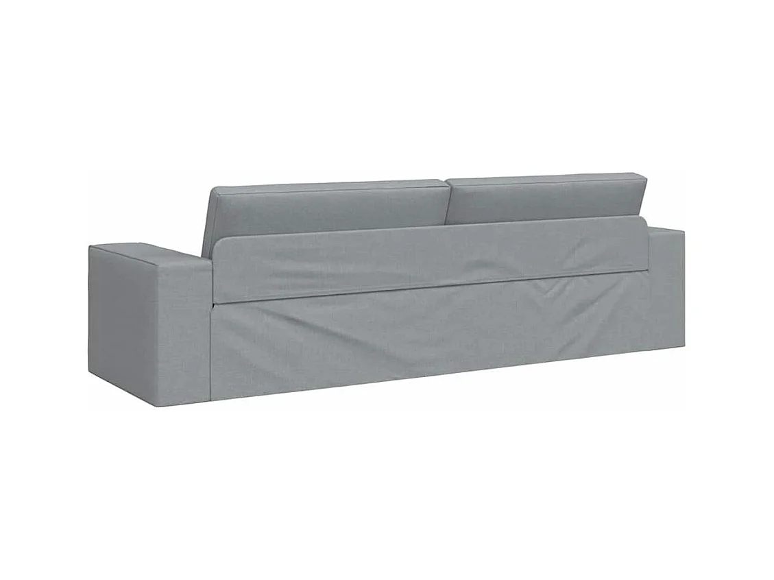 Divano letto da terra Tessuto grigio chiaro 245 x 78 x 77 cm