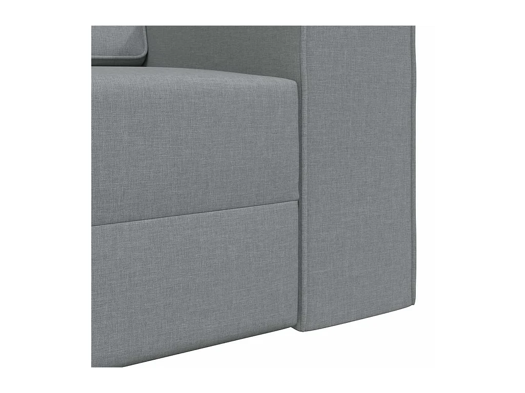 Divano letto da terra Tessuto grigio chiaro 245 x 78 x 77 cm