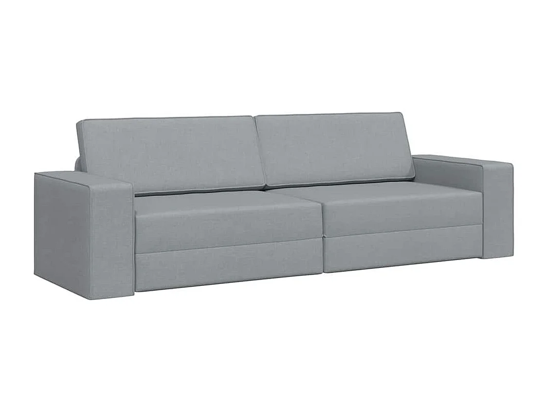 Vloerbedbank Lichtgrijs 245 x 78 x 77 cm stof