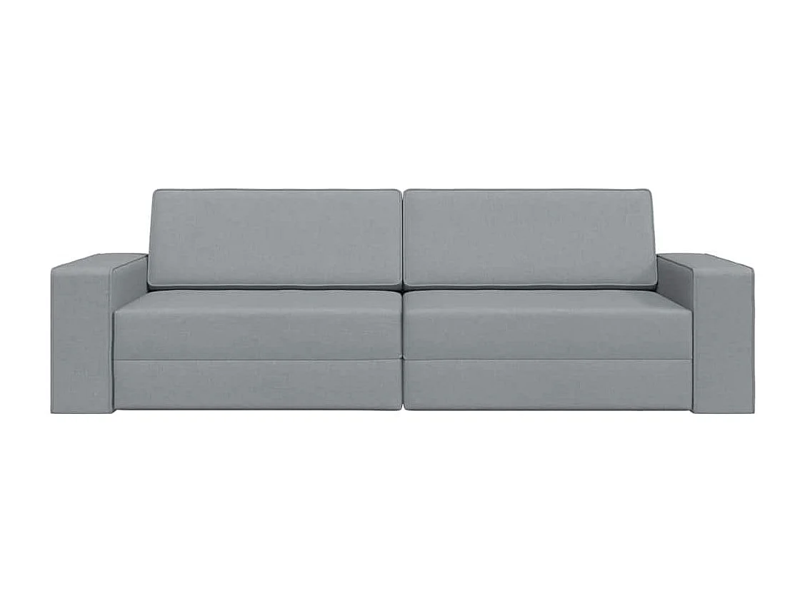 Vloerbedbank Lichtgrijs 245 x 78 x 77 cm stof