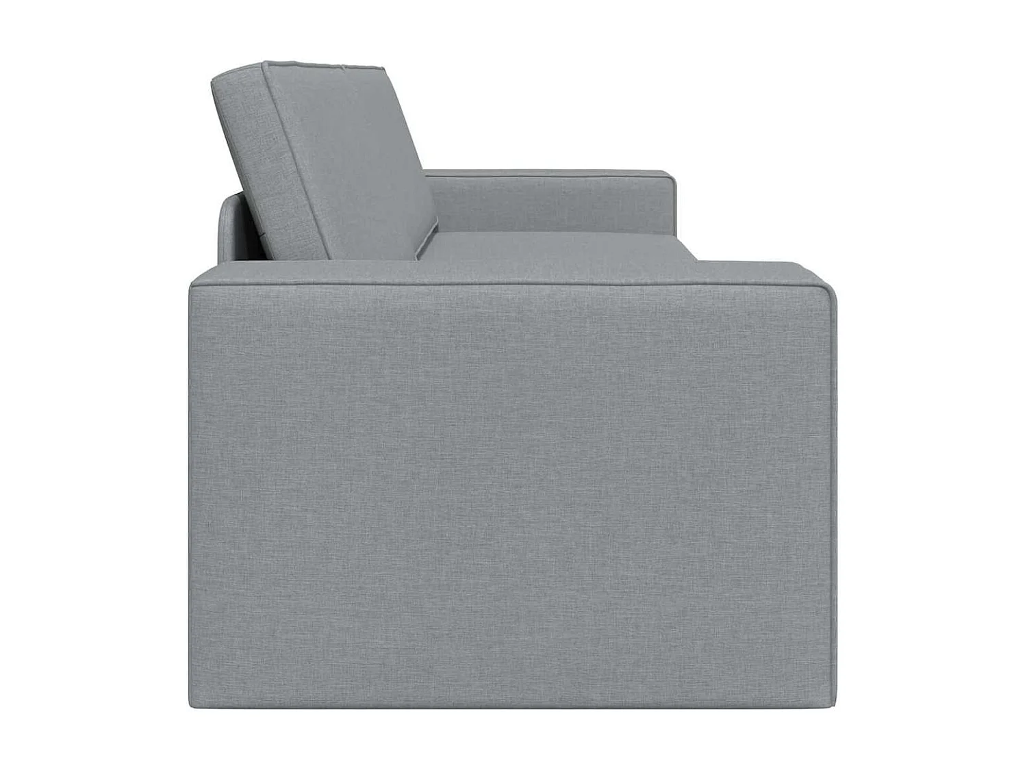 Vloerbedbank Lichtgrijs 245 x 78 x 77 cm stof