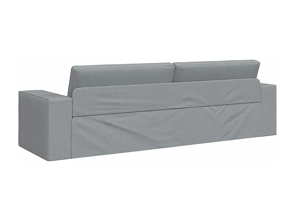 Vloerbedbank Lichtgrijs 245 x 78 x 77 cm stof