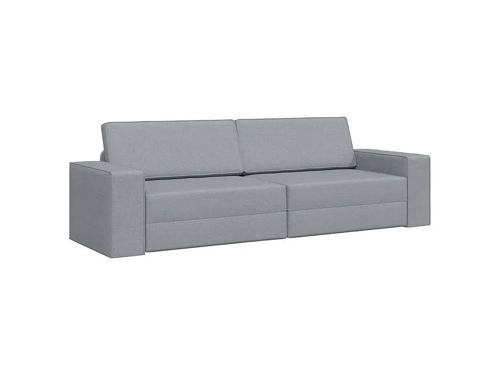 Canapé convertible 2 places en tissu gris clair 245x78x77 cm