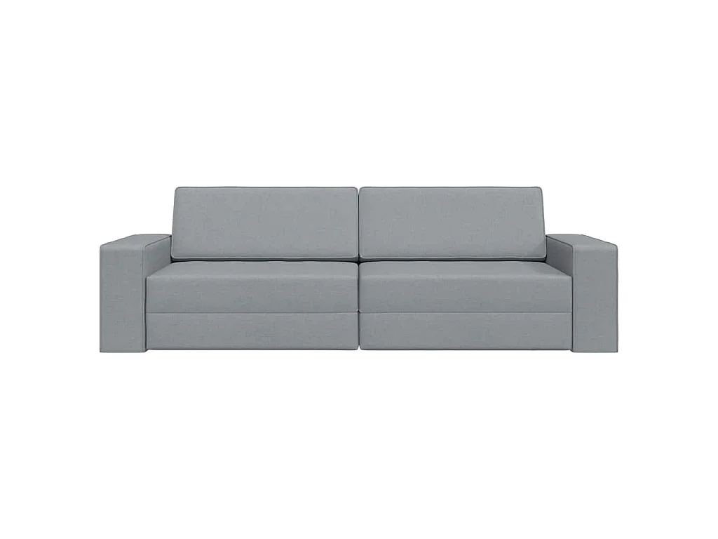 Canapé convertible 2 places en tissu gris clair 245x78x77 cm