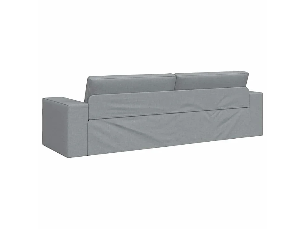 Canapé convertible 2 places en tissu gris clair 245x78x77 cm