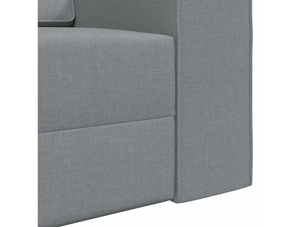 Canapé convertible 2 places en tissu gris clair 245x78x77 cm