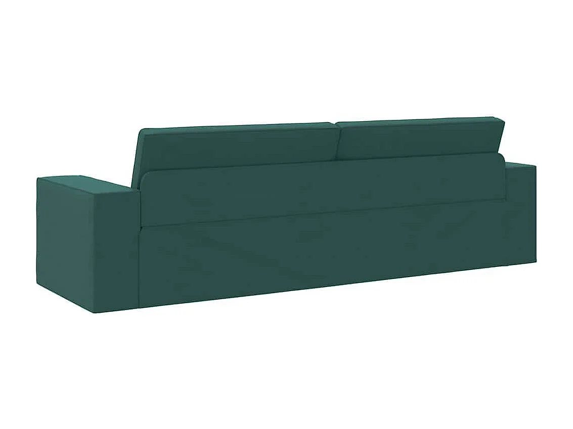 Divano letto da pavimento verde scuro 245 x 78 x 77 cm in tessuto
