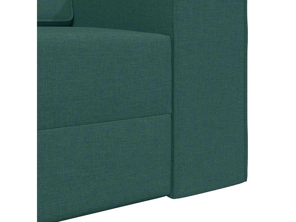 Divano letto da pavimento verde scuro 245 x 78 x 77 cm in tessuto