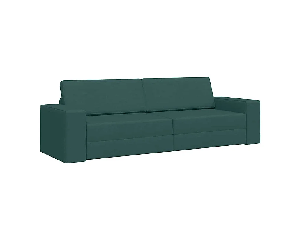 Donkergroene vloerslaapbank 245 x 78 x 77 cm stof
