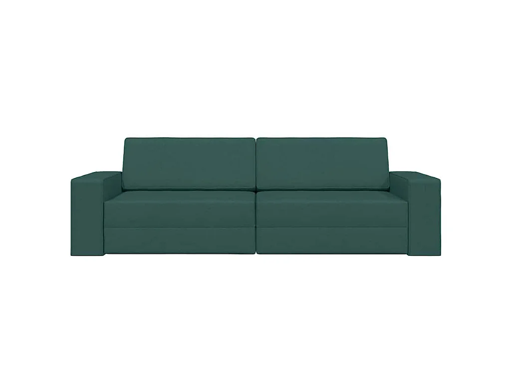 Donkergroene vloerslaapbank 245 x 78 x 77 cm stof