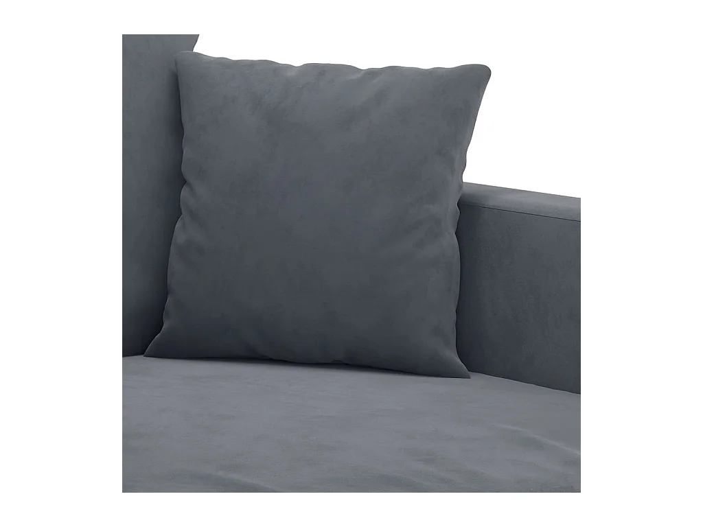 Conjunto de sofá de 3 piezas con cojines Terciopelo Gris Oscuro