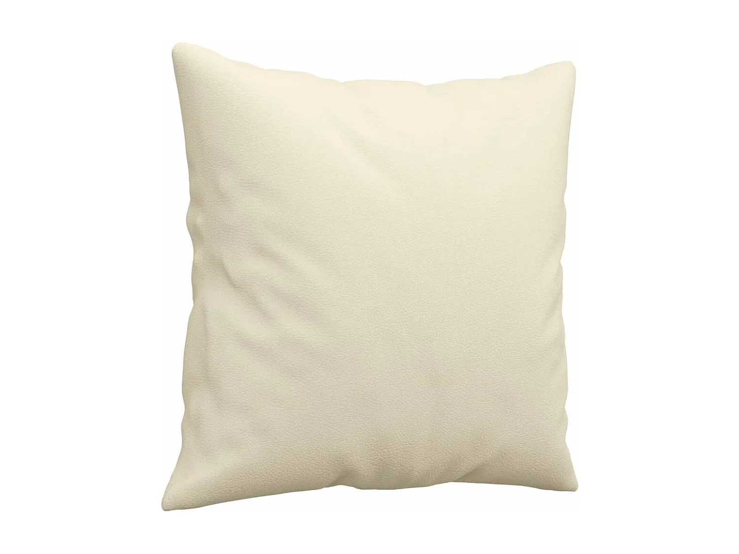 Conjunto de sofá de 3 piezas con cojines de piel sintética color crema