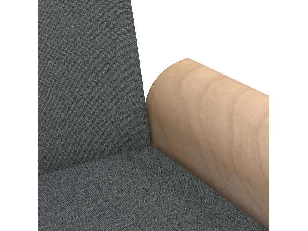 Sofá cama de 2 plazas con almohadas y reposapiés en gris oscuro