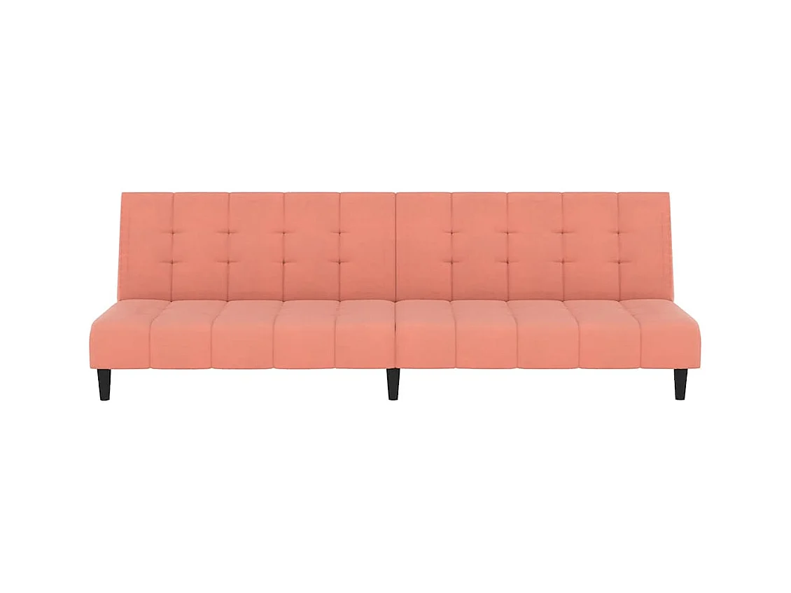 Rosa 2-Sitzer-Schlafsofa aus Samt