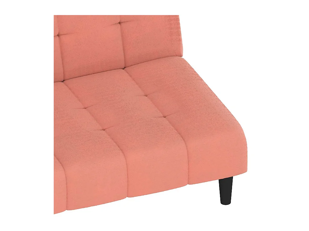 Rosa 2-Sitzer-Schlafsofa aus Samt