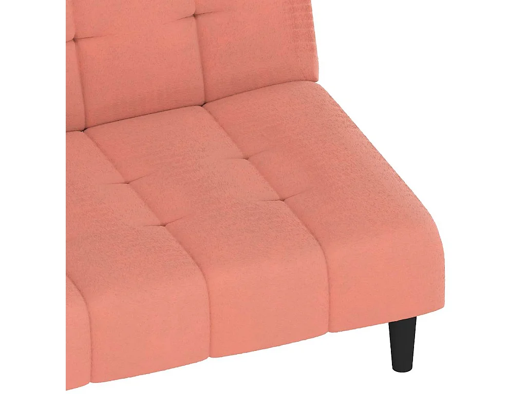 Roze fluwelen 2-zits slaapbank