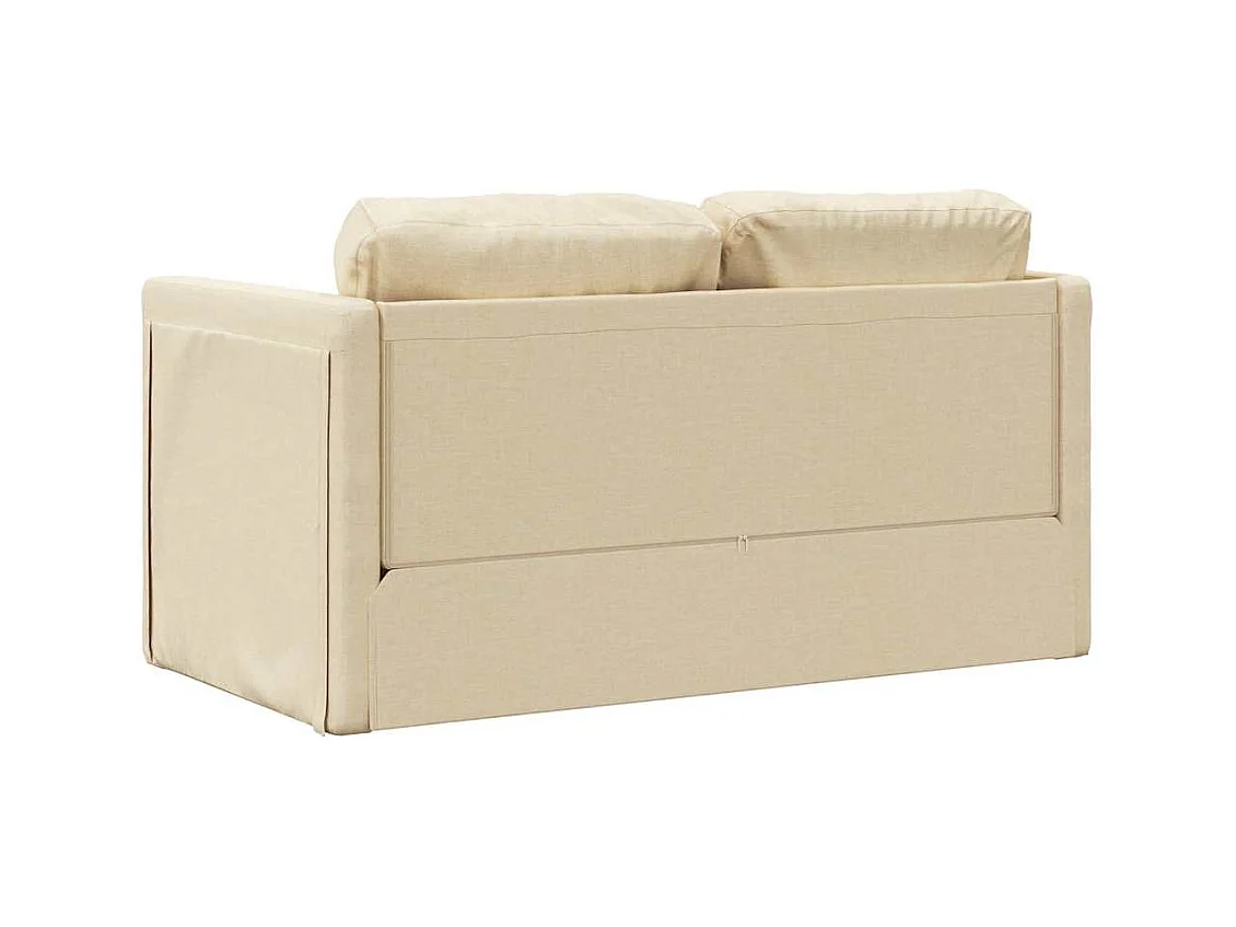 in 1 cremefarbenes Schlafsofa 112x174x55 cm Stoff