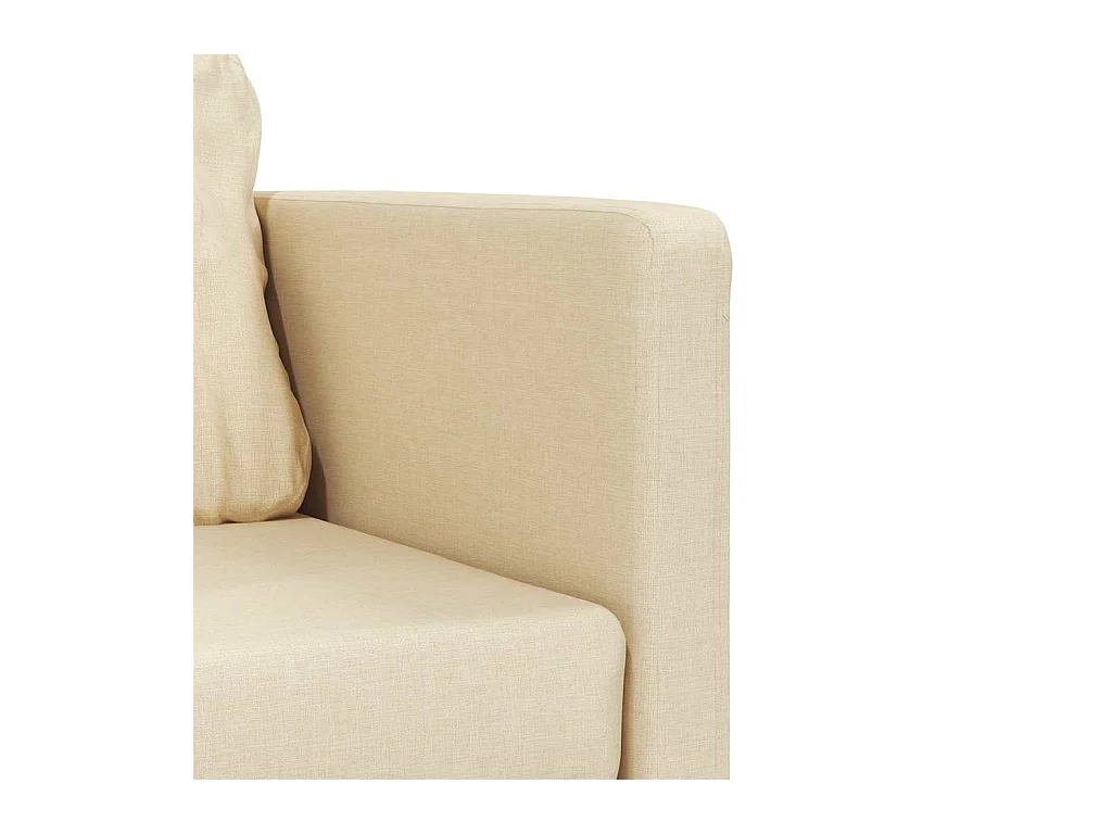 in 1 cremefarbenes Schlafsofa 112x174x55 cm Stoff