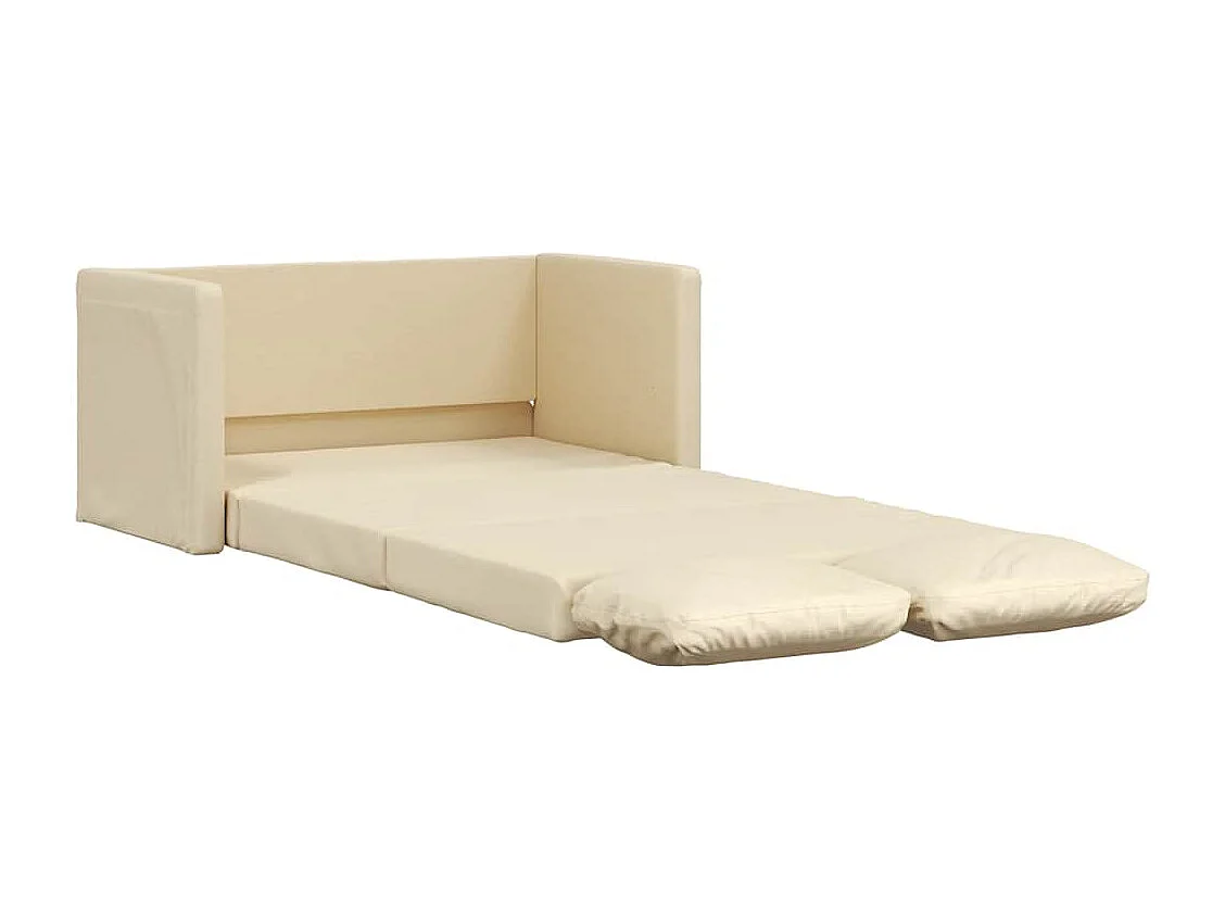 Sofá cama 2 en 1 color crema 112x174x55 cm tela