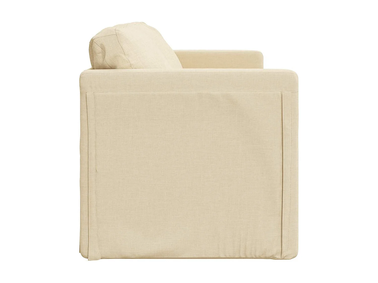 Sofá cama 2 en 1 color crema 112x174x55 cm tela