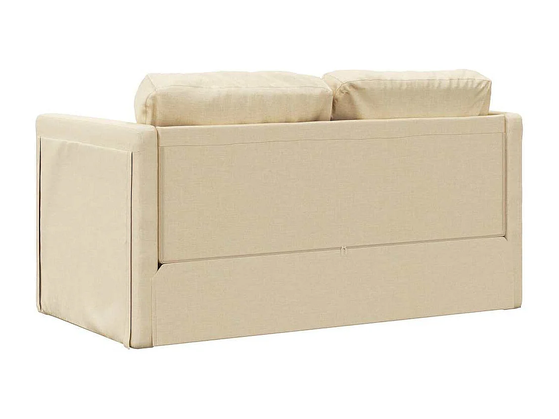 Sofá cama 2 en 1 color crema 112x174x55 cm tela