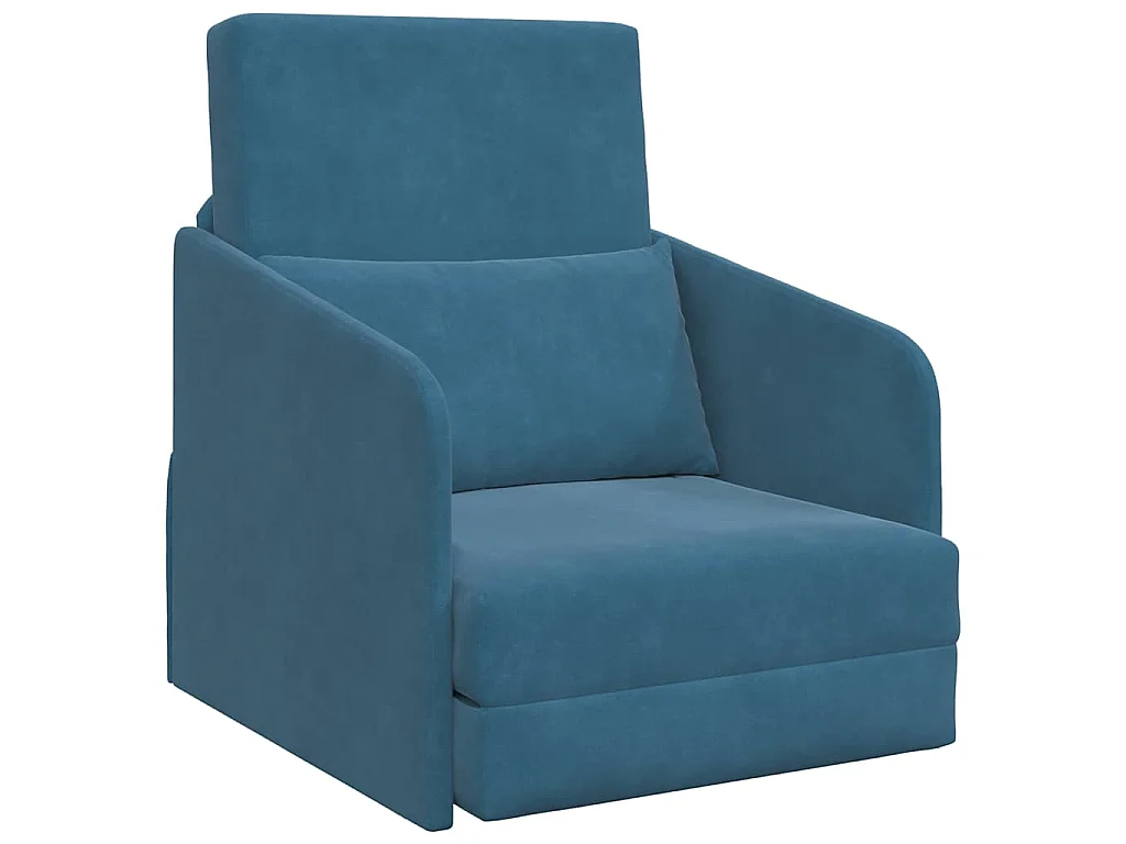 Canapé-Lit Bleu 65 x 80 x 83 cm Velours
