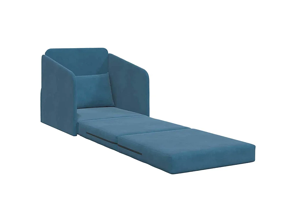 Canapé-Lit Bleu 65 x 80 x 83 cm Velours
