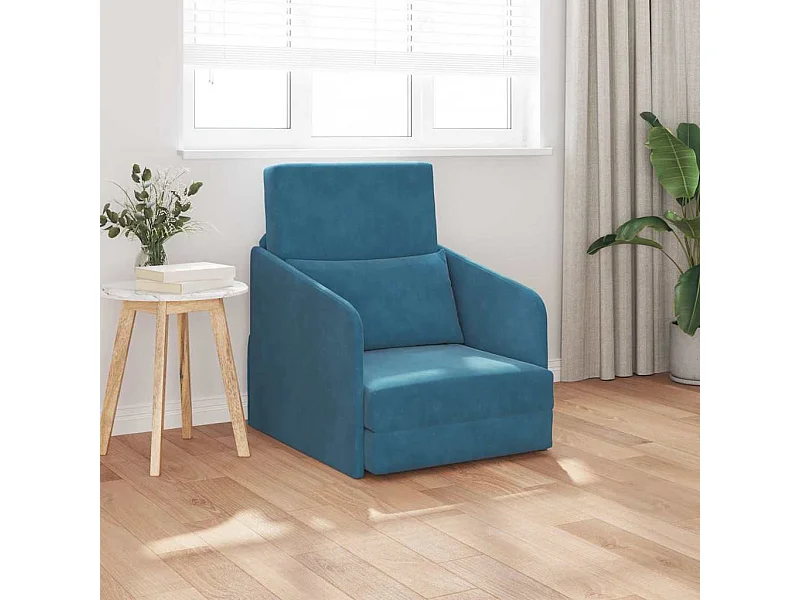 Canapé-Lit Bleu 65 x 80 x 83 cm Velours