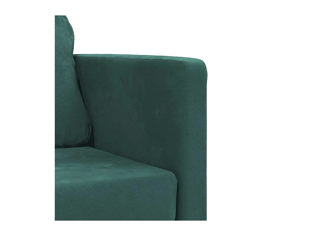 Divano letto 2 in 1 verde scuro 122x204x55 cm in velluto