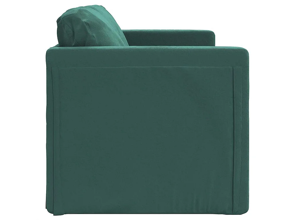 Canapé-lit 2 en 1 vert foncé 122x204x55 cm velours