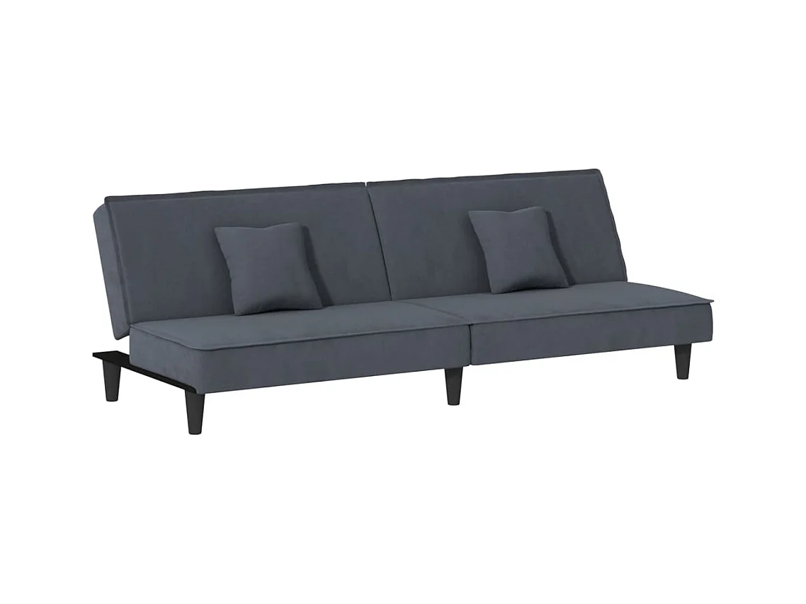 Dunkelgraues Samtschlafsofa