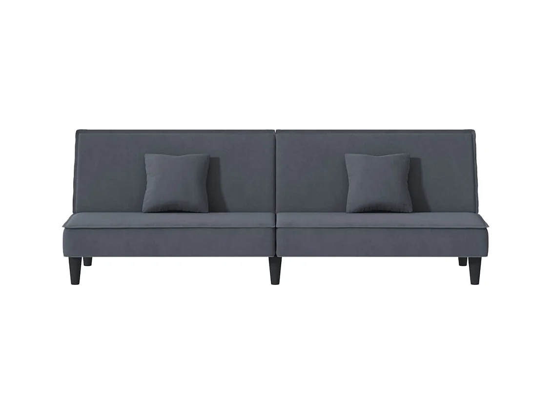 Dunkelgraues Samtschlafsofa